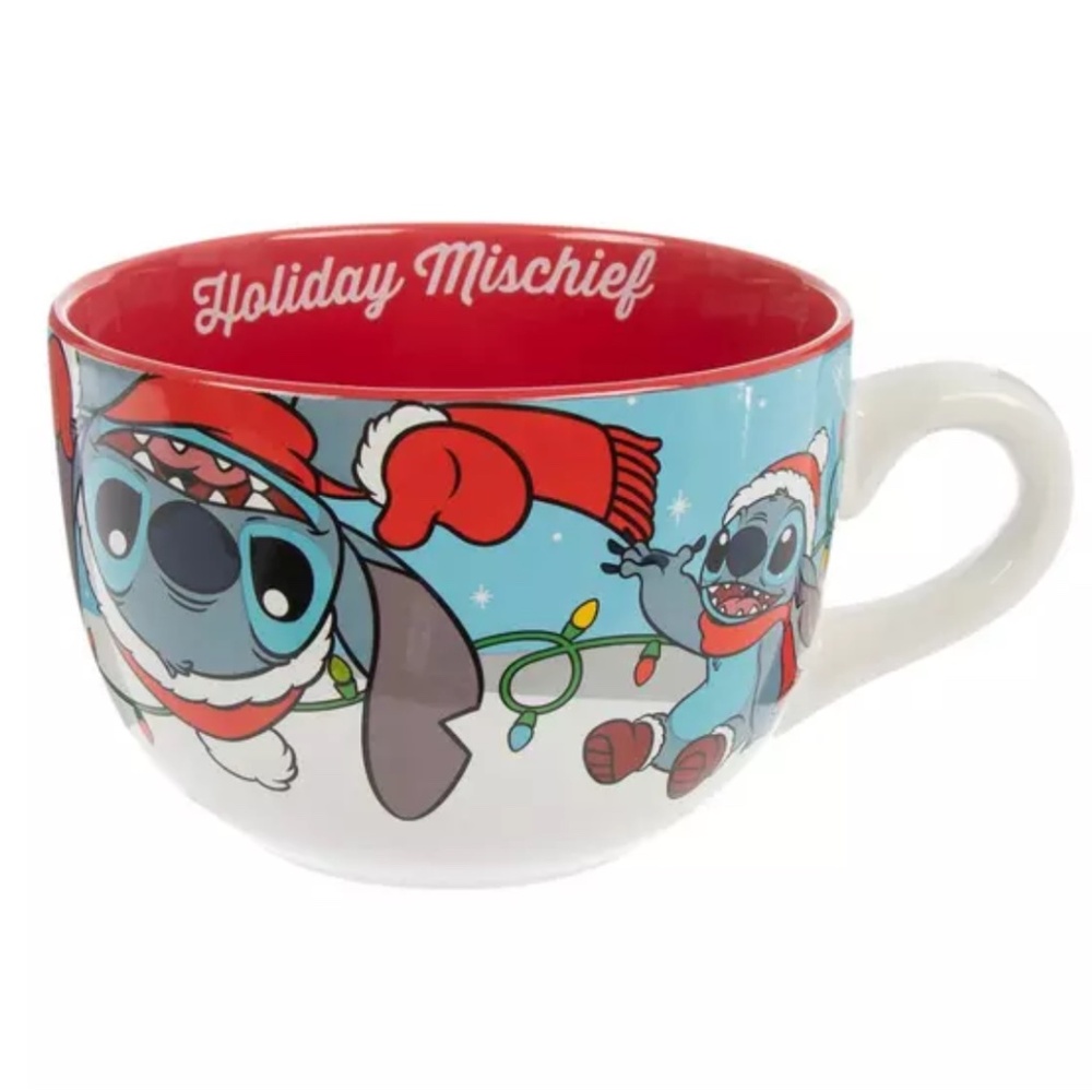 Disney Stitch Holiday Mischief Soup Mug